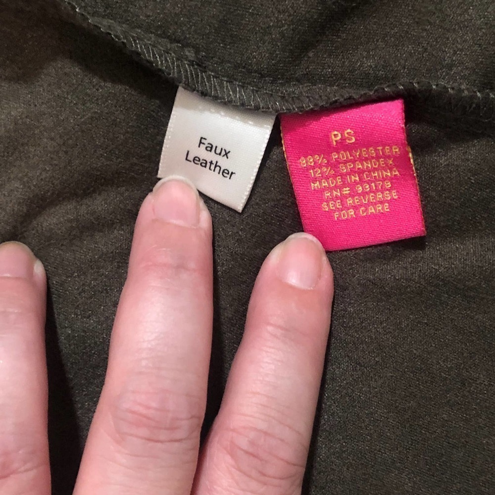 Catherine Malandrino Olive Green Faux Suede Cascade Open Front Jacket Petite S - Picture 10 of 12